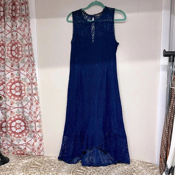 Cure Royal Blue Shift Dress Embellished SzL - Picture 1 of 12